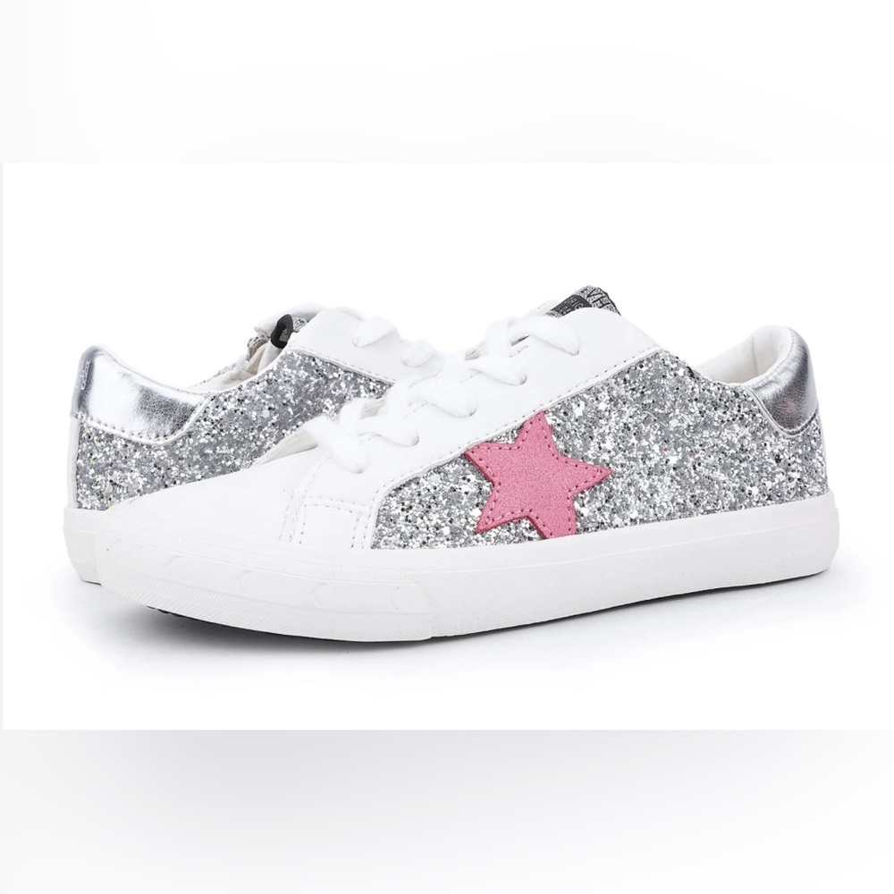 NEW Vintage Havana Silver and Pink Sparkly Gloria Sneaker Size 2